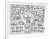 The Blueprint Drawings, 1990-Keith Haring-Framed Giclee Print