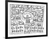 The Blueprint Drawings, 1990-Keith Haring-Framed Giclee Print