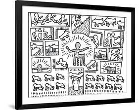 The Blueprint Drawings, 1990-Keith Haring-Framed Giclee Print