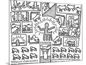 The Blueprint Drawings, 1990-Keith Haring-Mounted Giclee Print