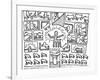 The Blueprint Drawings, 1990-Keith Haring-Framed Giclee Print