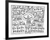 The Blueprint Drawings, 1990-Keith Haring-Framed Giclee Print