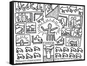 The Blueprint Drawings, 1990-Keith Haring-Framed Stretched Canvas