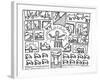 The Blueprint Drawings, 1990-Keith Haring-Framed Giclee Print