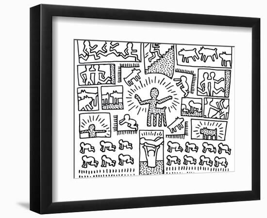 The Blueprint Drawings, 1990-Keith Haring-Framed Giclee Print