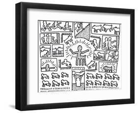 The Blueprint Drawings, 1990-Keith Haring-Framed Giclee Print