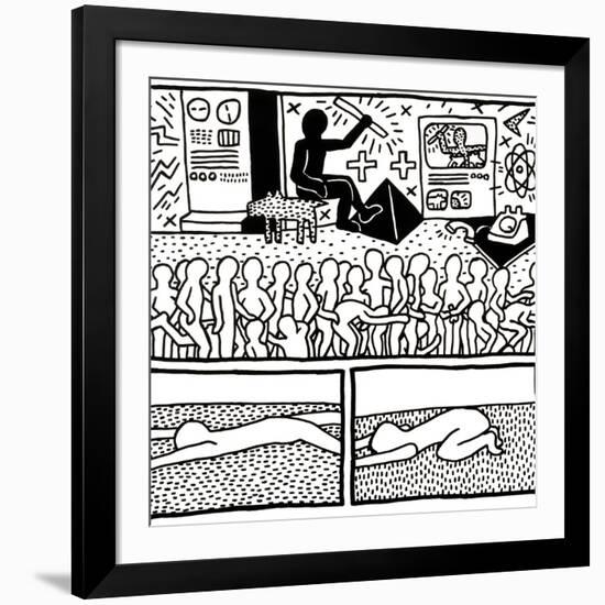 The Blueprint Drawings, 1990-Keith Haring-Framed Giclee Print