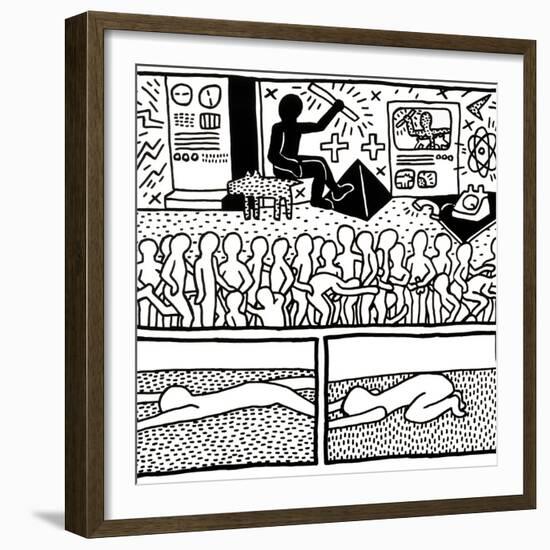 The Blueprint Drawings, 1990-Keith Haring-Framed Giclee Print