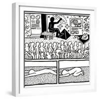 The Blueprint Drawings, 1990-Keith Haring-Framed Giclee Print