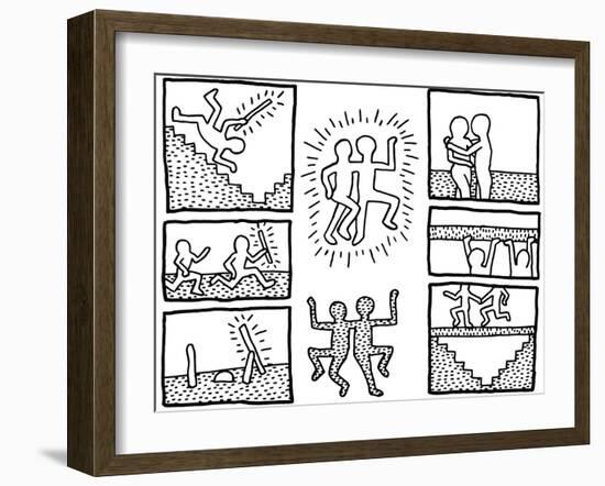 The Blueprint Drawings, 1990-Keith Haring-Framed Giclee Print