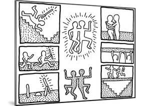 The Blueprint Drawings, 1990-Keith Haring-Mounted Giclee Print