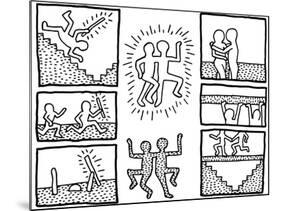 The Blueprint Drawings, 1990-Keith Haring-Mounted Giclee Print