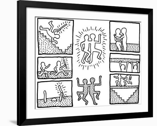 The Blueprint Drawings, 1990-Keith Haring-Framed Giclee Print