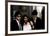 THE BLUES BROTHERS, 1980 directed by JOHN LANDIS Aretha Franklin between John Belushi and Dan Aykro-null-Framed Photo