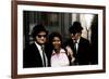 THE BLUES BROTHERS, 1980 directed by JOHN LANDIS Aretha Franklin between John Belushi and Dan Aykro-null-Framed Photo