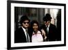 THE BLUES BROTHERS, 1980 directed by JOHN LANDIS Aretha Franklin between John Belushi and Dan Aykro-null-Framed Photo