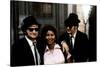 THE BLUES BROTHERS, 1980 directed by JOHN LANDIS Aretha Franklin between John Belushi and Dan Aykro-null-Stretched Canvas