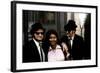 THE BLUES BROTHERS, 1980 directed by JOHN LANDIS Aretha Franklin between John Belushi and Dan Aykro-null-Framed Photo