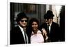 THE BLUES BROTHERS, 1980 directed by JOHN LANDIS Aretha Franklin between John Belushi and Dan Aykro-null-Framed Photo