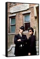 THE BLUES BROTHERS, 1980 directed by JOHN LANDIS Dan Aykroyd and John Belushi (photo)-null-Framed Stretched Canvas