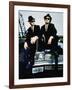 THE BLUES BROTHERS, 1980 directed by JOHN LANDIS Dan Aykroyd and John Belushi (photo)-null-Framed Photo