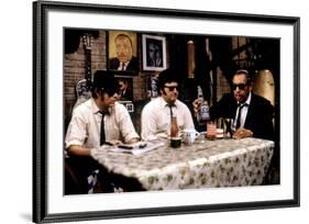 THE BLUES BROTHERS, 1980 directed by JOHN LANDIS Dan Aykroyd, John Belushi and Cab Calloway (photo)-null-Framed Photo