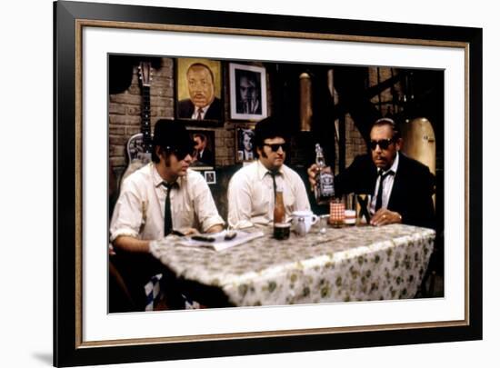 THE BLUES BROTHERS, 1980 directed by JOHN LANDIS Dan Aykroyd, John Belushi and Cab Calloway (photo)-null-Framed Photo