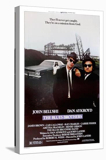 THE BLUES BROTHERS, 1980 directed by JOHN LANDIS John Belushi and Dan Aykroyd (photo)-null-Stretched Canvas