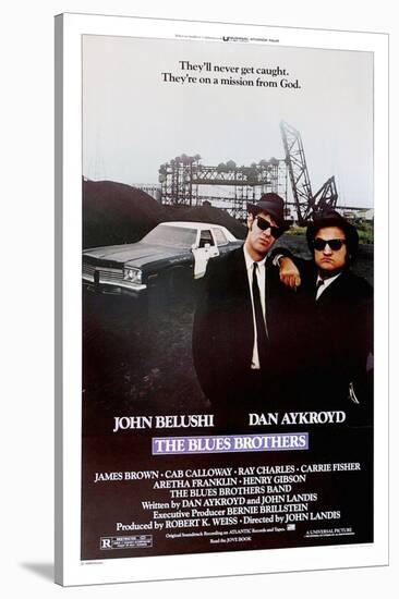 THE BLUES BROTHERS, 1980 directed by JOHN LANDIS John Belushi and Dan Aykroyd (photo)-null-Stretched Canvas