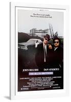 THE BLUES BROTHERS, 1980 directed by JOHN LANDIS John Belushi and Dan Aykroyd (photo)-null-Framed Poster