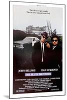 THE BLUES BROTHERS, 1980 directed by JOHN LANDIS John Belushi and Dan Aykroyd (photo)-null-Mounted Poster