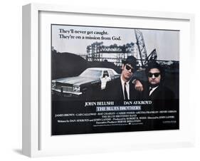 THE BLUES BROTHERS, 1980 directed by JOHN LANDIS John Belushi and Dan Aykroyd (photo)-null-Framed Photo