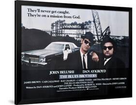 THE BLUES BROTHERS, 1980 directed by JOHN LANDIS John Belushi and Dan Aykroyd (photo)-null-Framed Photo