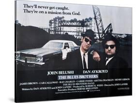 THE BLUES BROTHERS, 1980 directed by JOHN LANDIS John Belushi and Dan Aykroyd (photo)-null-Stretched Canvas