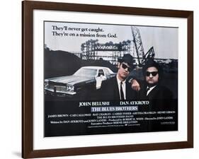 THE BLUES BROTHERS, 1980 directed by JOHN LANDIS John Belushi and Dan Aykroyd (photo)-null-Framed Photo