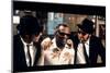 THE BLUES BROTHERS, 1980 directed by JOHN LANDIS Ray Charles between Dan Aykroyd and John Belushi (-null-Mounted Photo