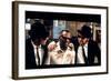 THE BLUES BROTHERS, 1980 directed by JOHN LANDIS Ray Charles between Dan Aykroyd and John Belushi (-null-Framed Photo