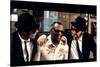 THE BLUES BROTHERS, 1980 directed by JOHN LANDIS Ray Charles between Dan Aykroyd and John Belushi (-null-Stretched Canvas
