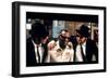 THE BLUES BROTHERS, 1980 directed by JOHN LANDIS Ray Charles between Dan Aykroyd and John Belushi (-null-Framed Photo