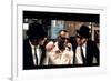 THE BLUES BROTHERS, 1980 directed by JOHN LANDIS Ray Charles between Dan Aykroyd and John Belushi (-null-Framed Photo