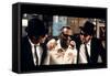 THE BLUES BROTHERS, 1980 directed by JOHN LANDIS Ray Charles between Dan Aykroyd and John Belushi (-null-Framed Stretched Canvas