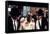 THE BLUES BROTHERS, 1980 directed by JOHN LANDIS Ray Charles between Dan Aykroyd and John Belushi (-null-Framed Stretched Canvas