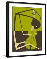 The Blues’ Cello-Jazzberry Blue-Framed Art Print