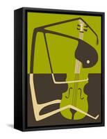 The Blues’ Cello-Jazzberry Blue-Framed Stretched Canvas