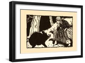 The Boar And The Gypsy-Frank Dobias-Framed Art Print