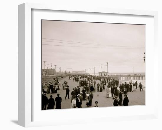 The Board Walk, Asbury Park, N.J.-null-Framed Photo