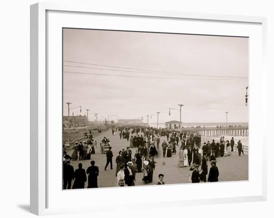 The Board Walk, Asbury Park, N.J.-null-Framed Photo