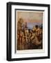 The boarders swarmed over the fence like monkeys, an illustration from 'Treasure Island' by Robert-Newell Convers Wyeth-Framed Giclee Print