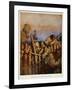 The boarders swarmed over the fence like monkeys, an illustration from 'Treasure Island' by Robert-Newell Convers Wyeth-Framed Giclee Print