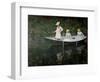 The Boat at Giverny, circa 1887-Claude Monet-Framed Premium Giclee Print